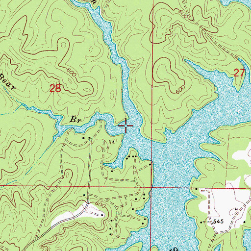 Topographic Map of Little Bear Branch, AL