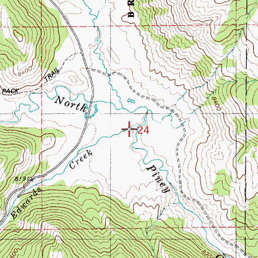 Topographic Map of Edwards Creek, WY