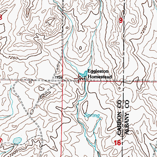 Topographic Map of Eggleston Homestead, WY