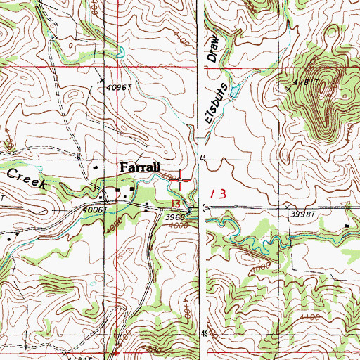 Topographic Map of Eisbuts Draw, WY