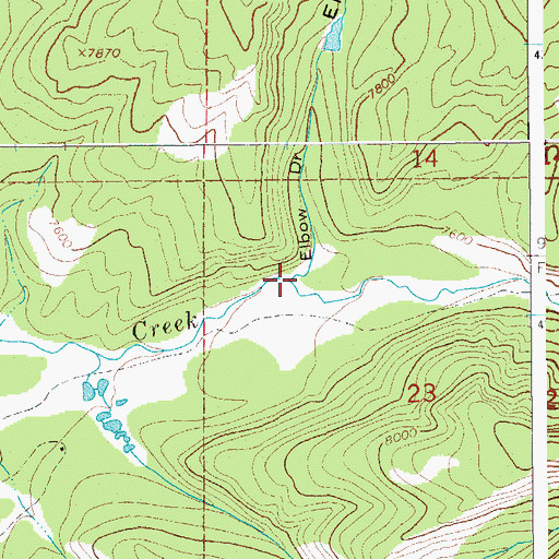 Topographic Map of Elbow Draw, WY