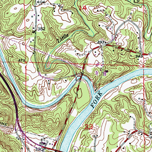 Topographic Map of Little Blackwater Creek, AL