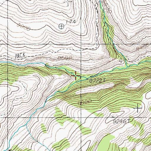 Topographic Map of Eleanor Creek, WY