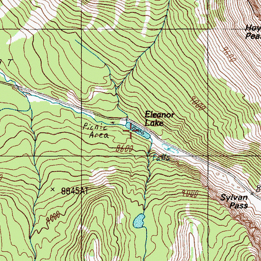 Topographic Map of Eleanor Lake, WY