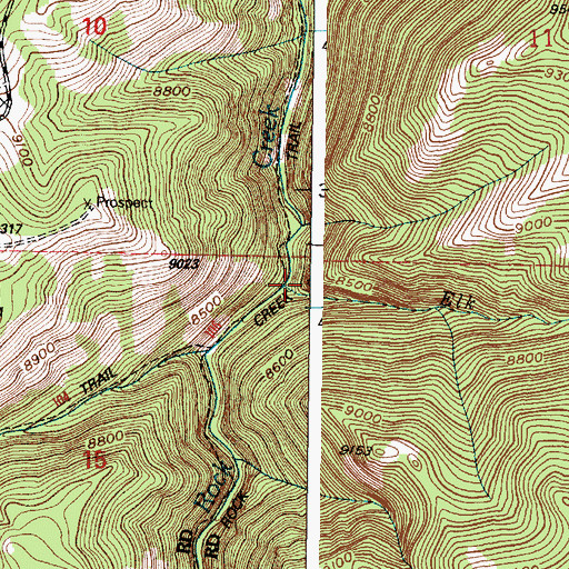Topographic Map of Elk Creek, WY