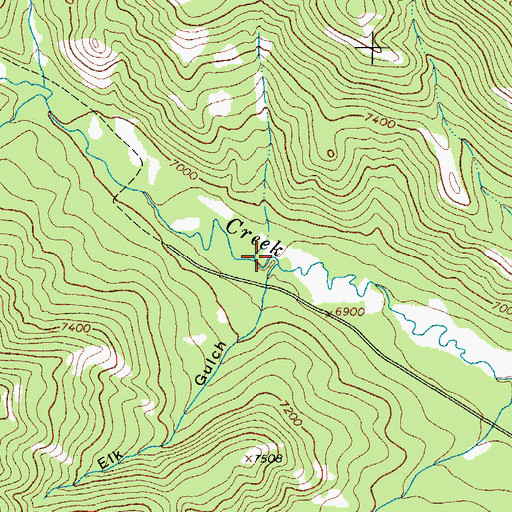Topographic Map of Elk Gulch, WY