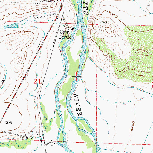 Topographic Map of Elk Hollow Creek, WY