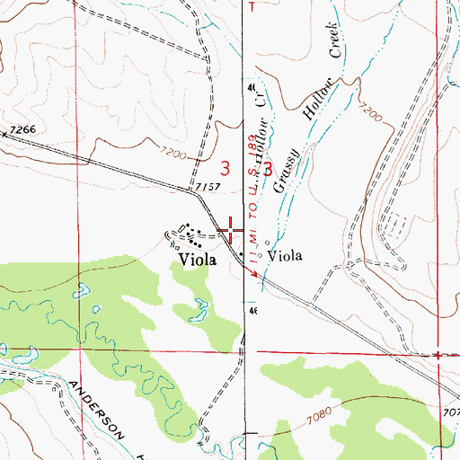 Topographic Map of Elk Hollow Creek, WY