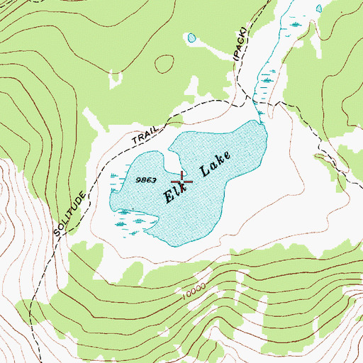Topographic Map of Elk Lake, WY