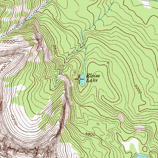 Topographic Map of Eloise Lake, WY