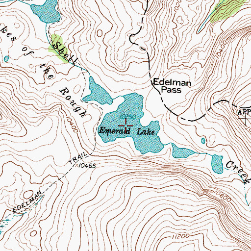 Topographic Map of Emerald Lake, WY