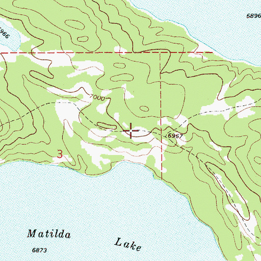 Topographic Map of Emma Matilda Lake Trail, WY