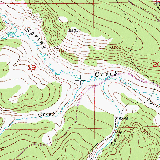 Topographic Map of Enos Creek, WY