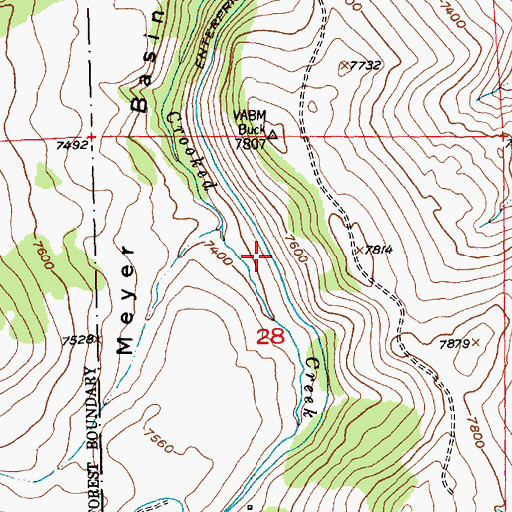 Topographic Map of Enterprise Ditch, WY