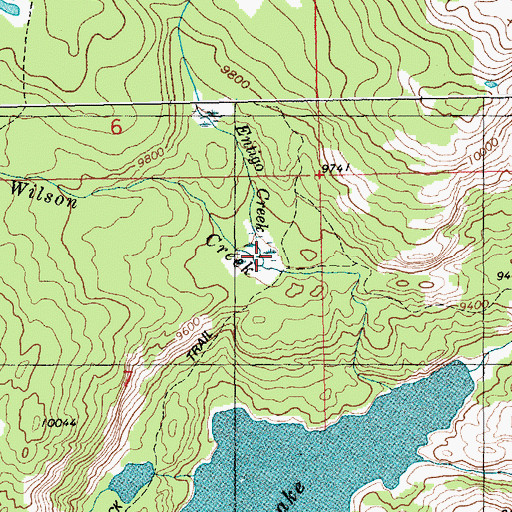 Topographic Map of Entigo Creek, WY
