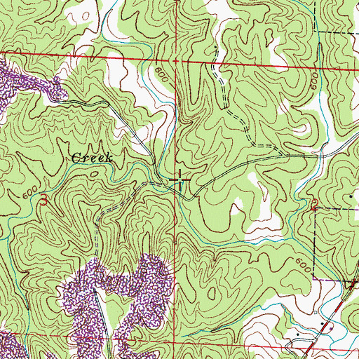 Topographic Map of Little Creek, AL