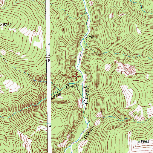 Topographic Map of Eyrie Creek, WY