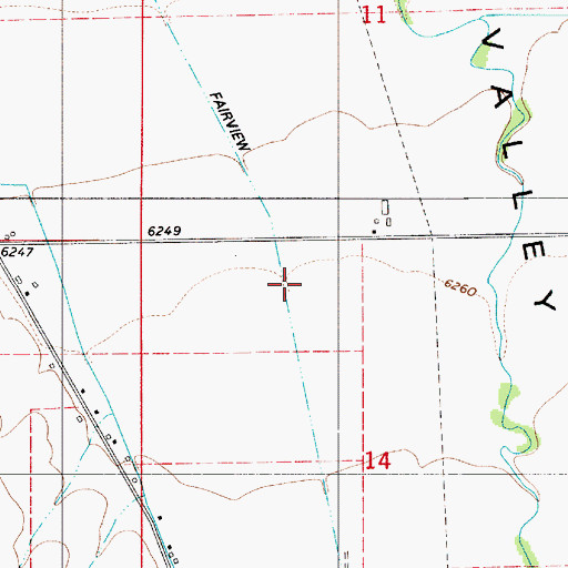 Topographic Map of Fairview Canal, WY