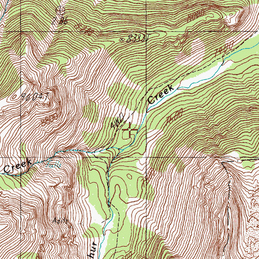 Topographic Map of Fall Creek, WY