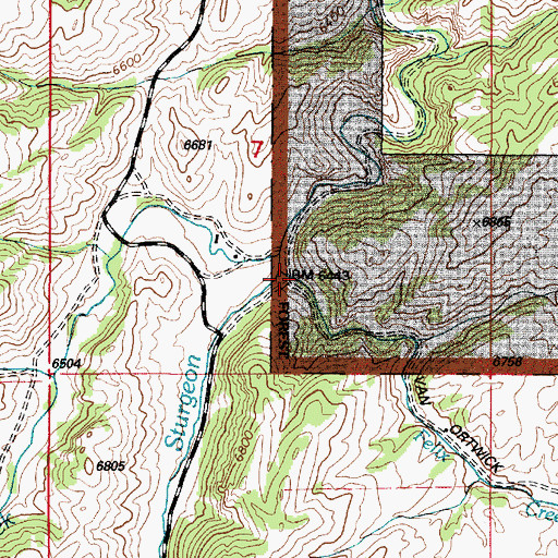 Topographic Map of Felix Creek, WY