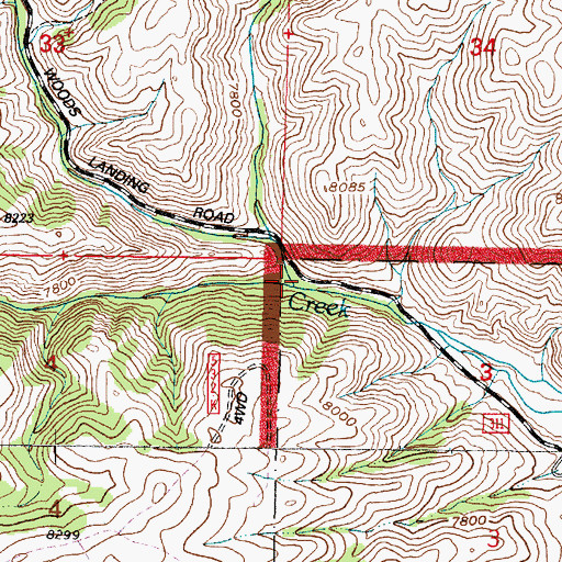Topographic Map of Fence Creek, WY