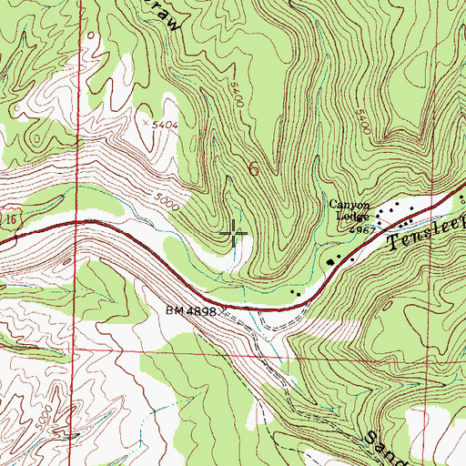 Topographic Map of Fertig Draw, WY