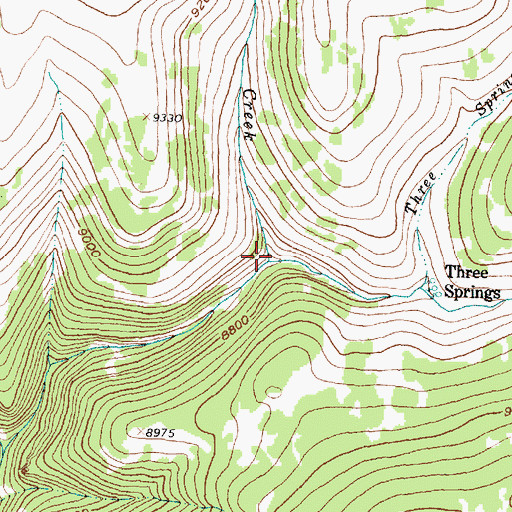 Topographic Map of Finger Creek, WY