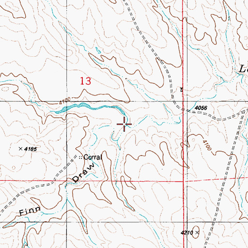 Topographic Map of Finn Draw, WY