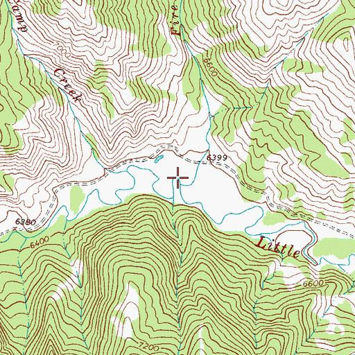 Topographic Map of Fire Box Creek, WY