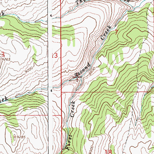 Topographic Map of First Creek, WY