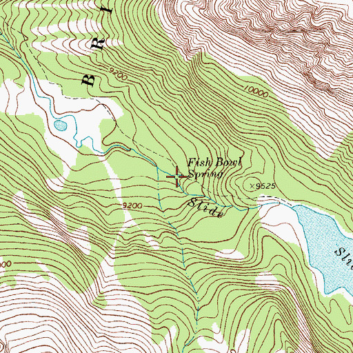 Topographic Map of Fish Bowl Spring, WY