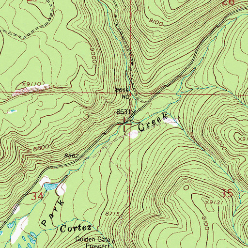 Topographic Map of Fish Creek, WY