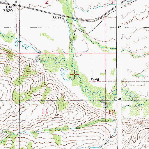 Topographic Map of Fish Creek, WY