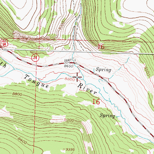 Topographic Map of Fishhook Creek, WY