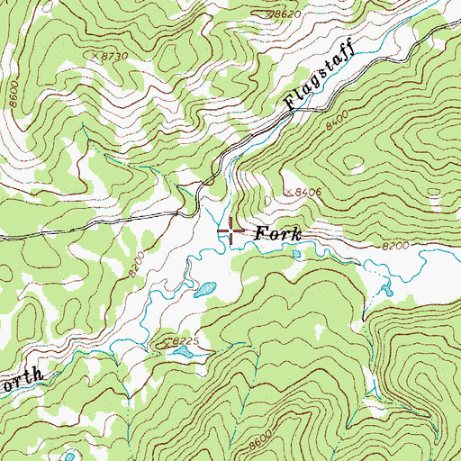 Topographic Map of Flagstaff Creek, WY