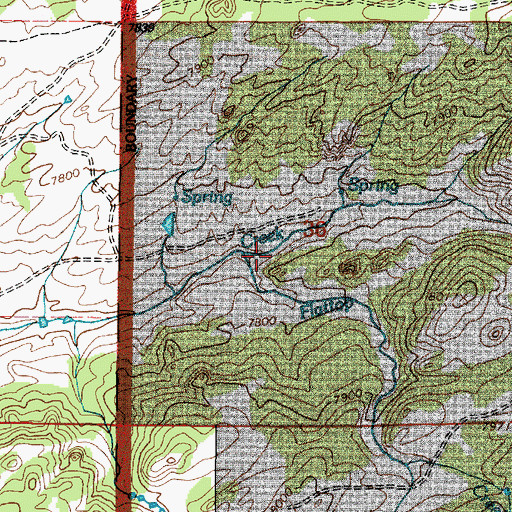 Topographic Map of Flattop Creek, WY
