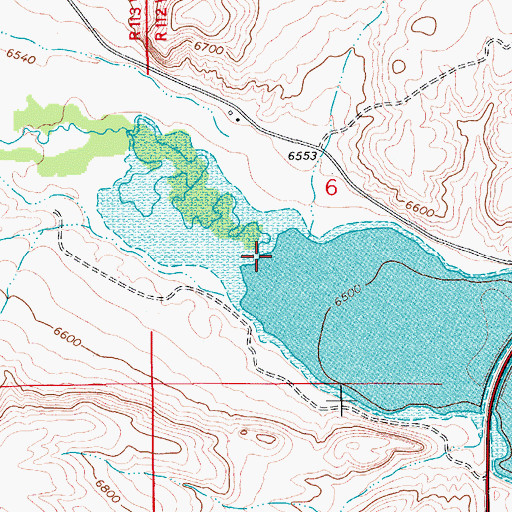 Topographic Map of Fontenelle Creek, WY