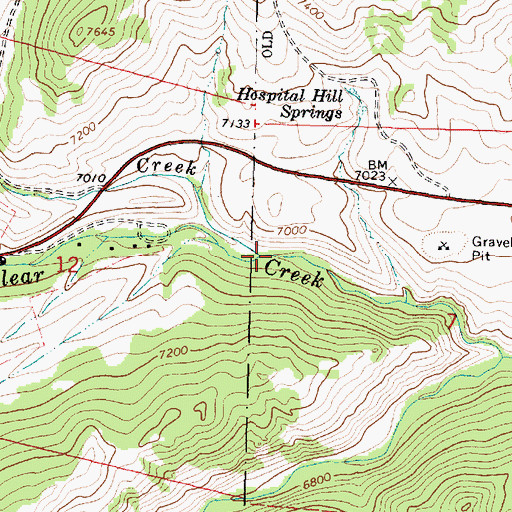 Topographic Map of Foot Creek, WY