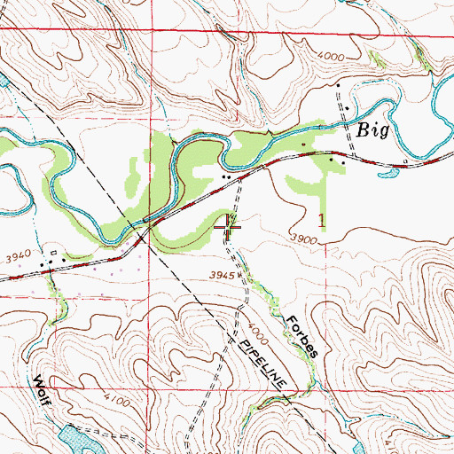 Topographic Map of Forbes Draw, WY