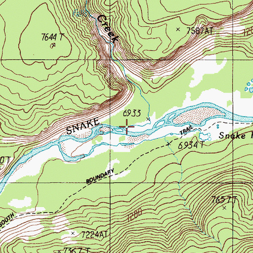 Topographic Map of Forest Creek, WY