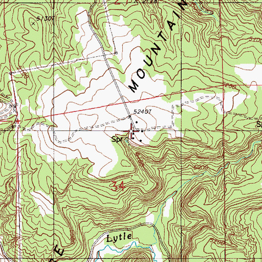 Topographic Map of Fort Ranch, WY