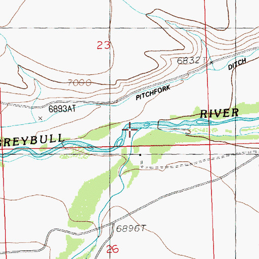 Topographic Map of Francs Fork, WY