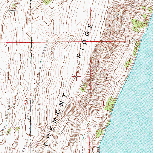 Topographic Map of Fremont Ridge, WY
