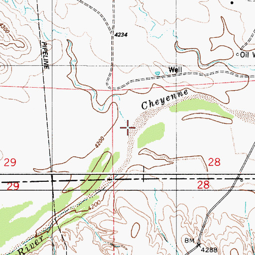 Topographic Map of Frog Creek, WY