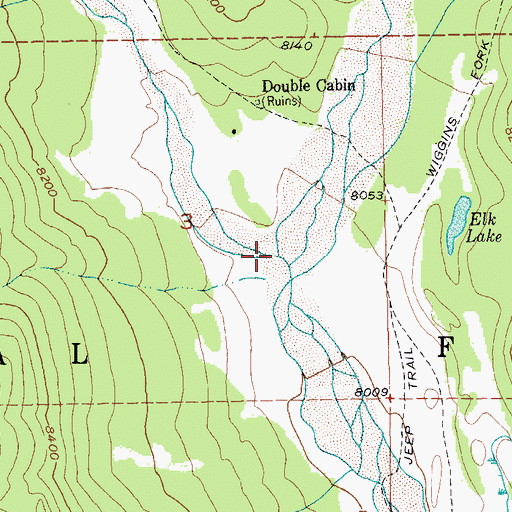 Topographic Map of Frontier Creek, WY