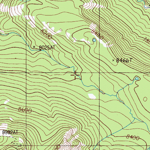 Topographic Map of Frost Lake Trail, WY