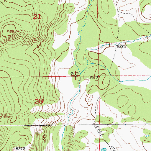 Topographic Map of Frozen Lake Creek, WY