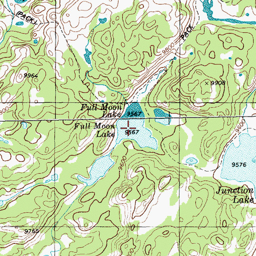 Topographic Map of Full Moon Lake, WY