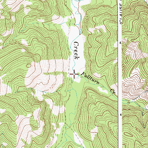 Topographic Map of Fullturn Creek, WY
