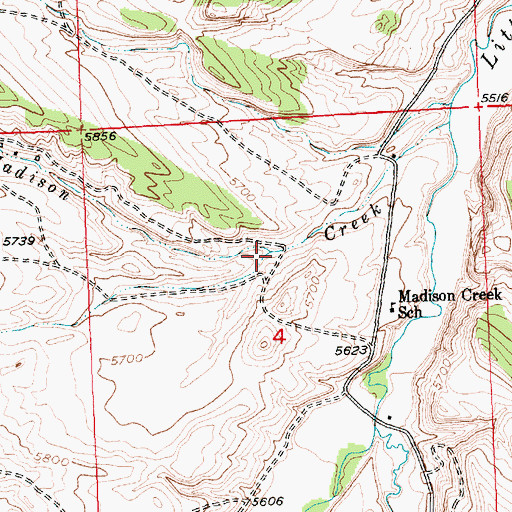 Topographic Map of Gabel Draw, WY
